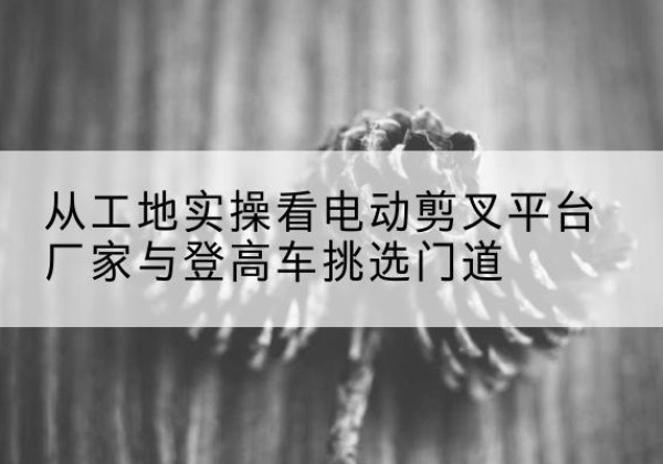 榆树电动剪叉升降平台厂家-从工地实操看电动剪叉平台厂家与登高车挑选门道